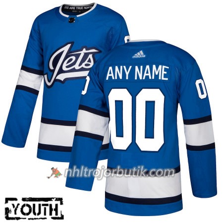 Barn Ishockey Winnipeg Jets Tröja med eget tryck Alternate Adidas 2018-19 Authentic